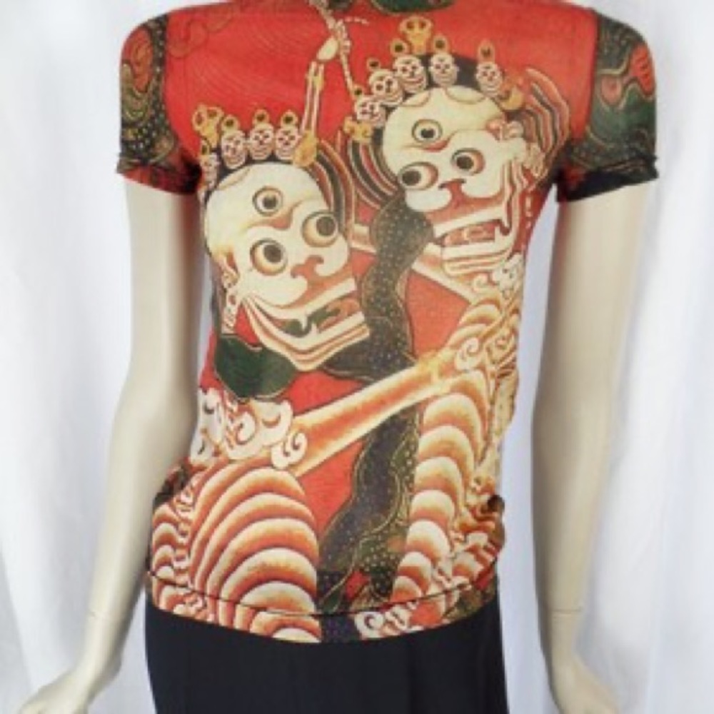 *ISO* This Vivienne Tam "skeleton" top, dress or long sleeve in sizes 1, 2 or 3 - Picture 2 of 2